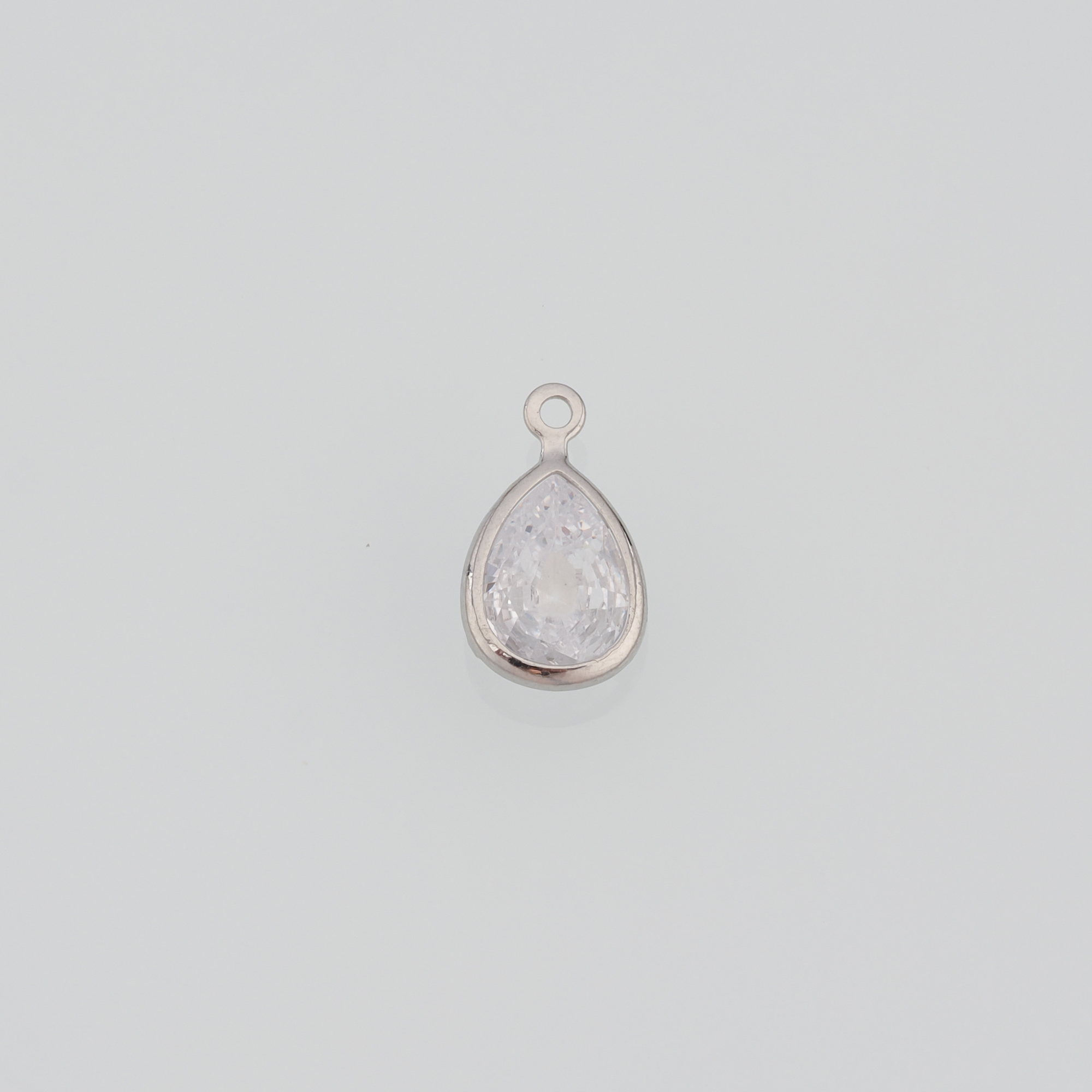 18K Gold Filled Teardrop Pendant,Crystal Teardrop Charm Earrings Necklace for DIY Jewelry Making Supply