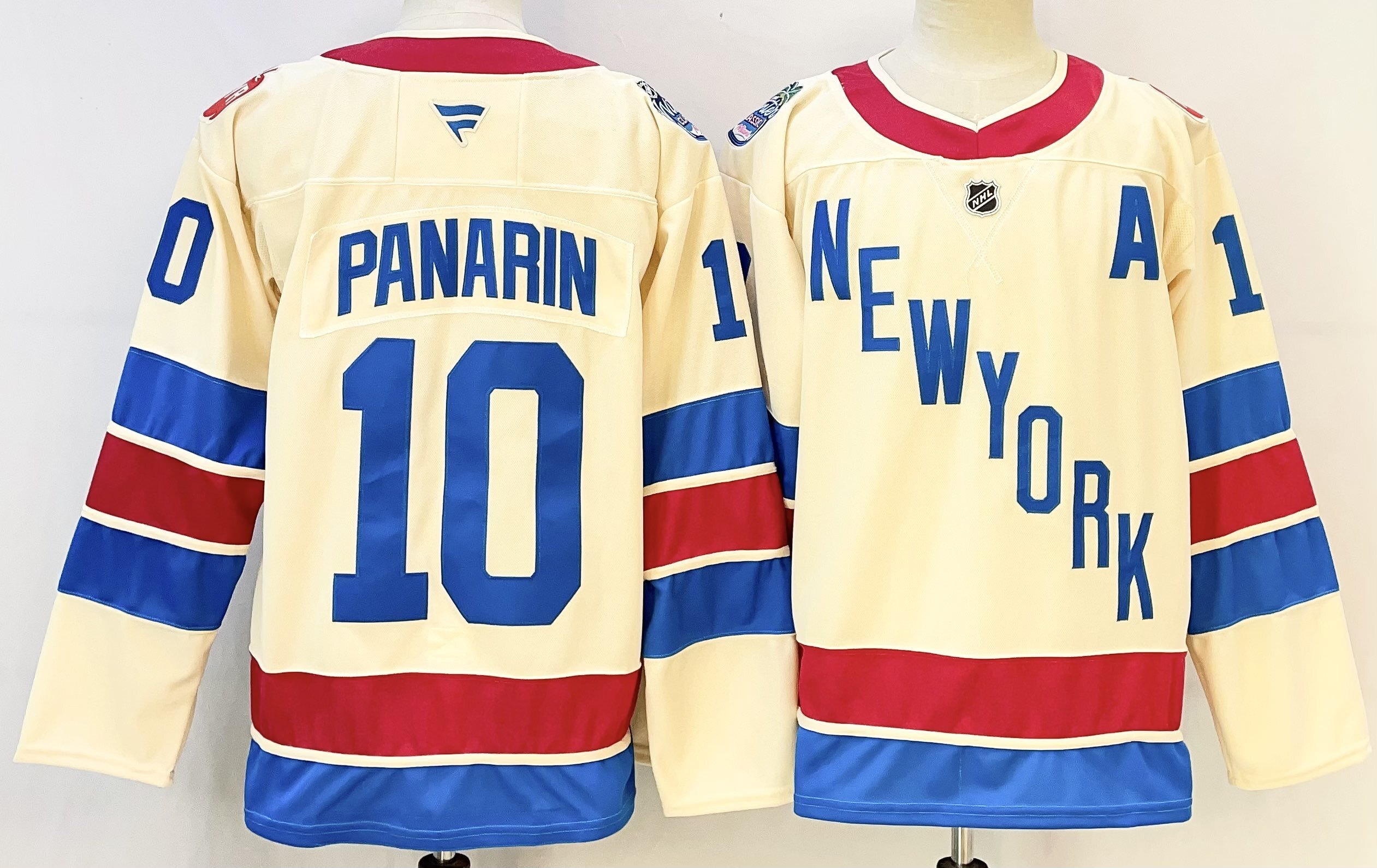 Men's New York Rangers Artemi Panarin #10 Fanatics Beige Breakaway Player Jersey