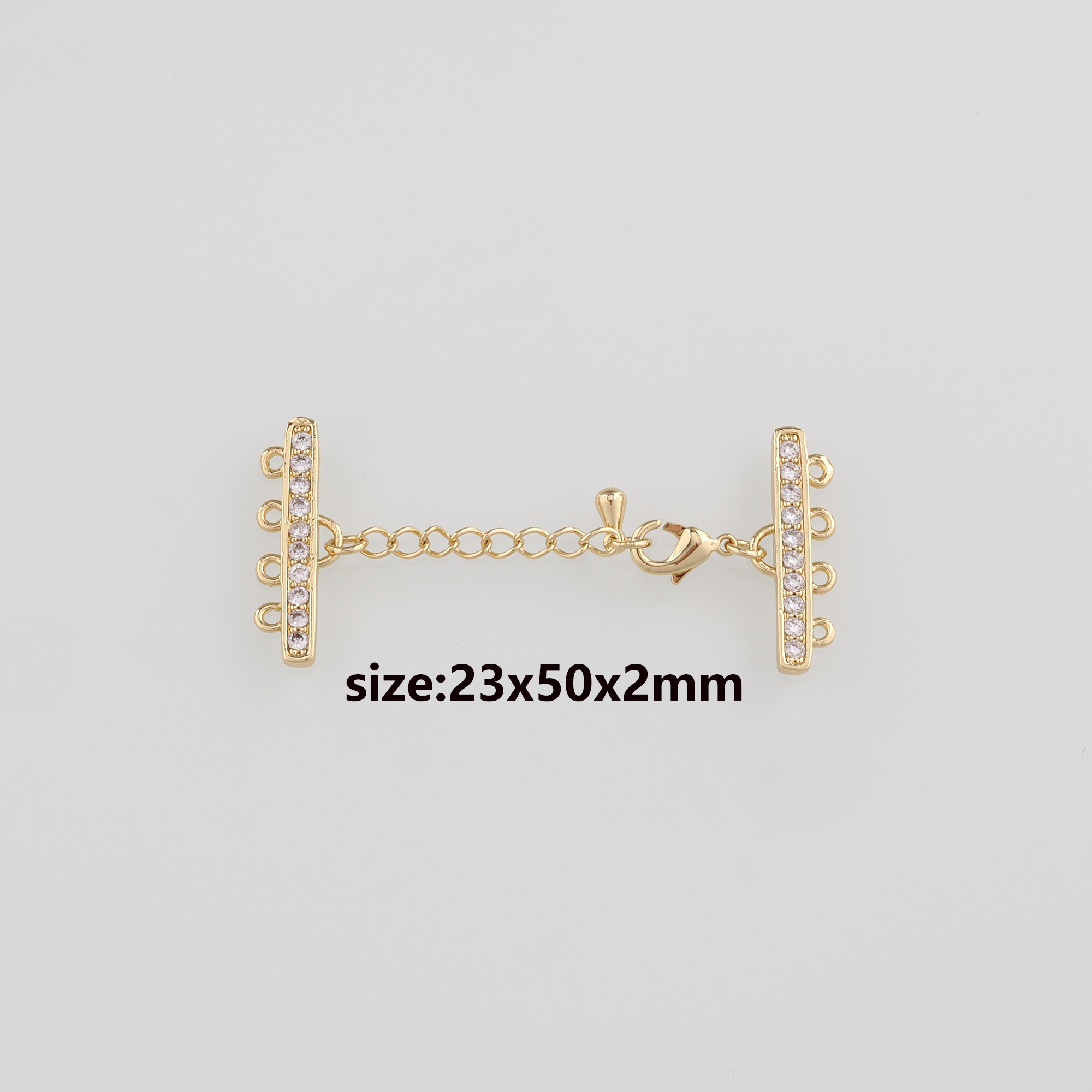 18K Gold Filled Chain Extender for Necklace Bracelet Supply Component Findings Extenders Lobster Claw Clasps with Gold Extender Chain
