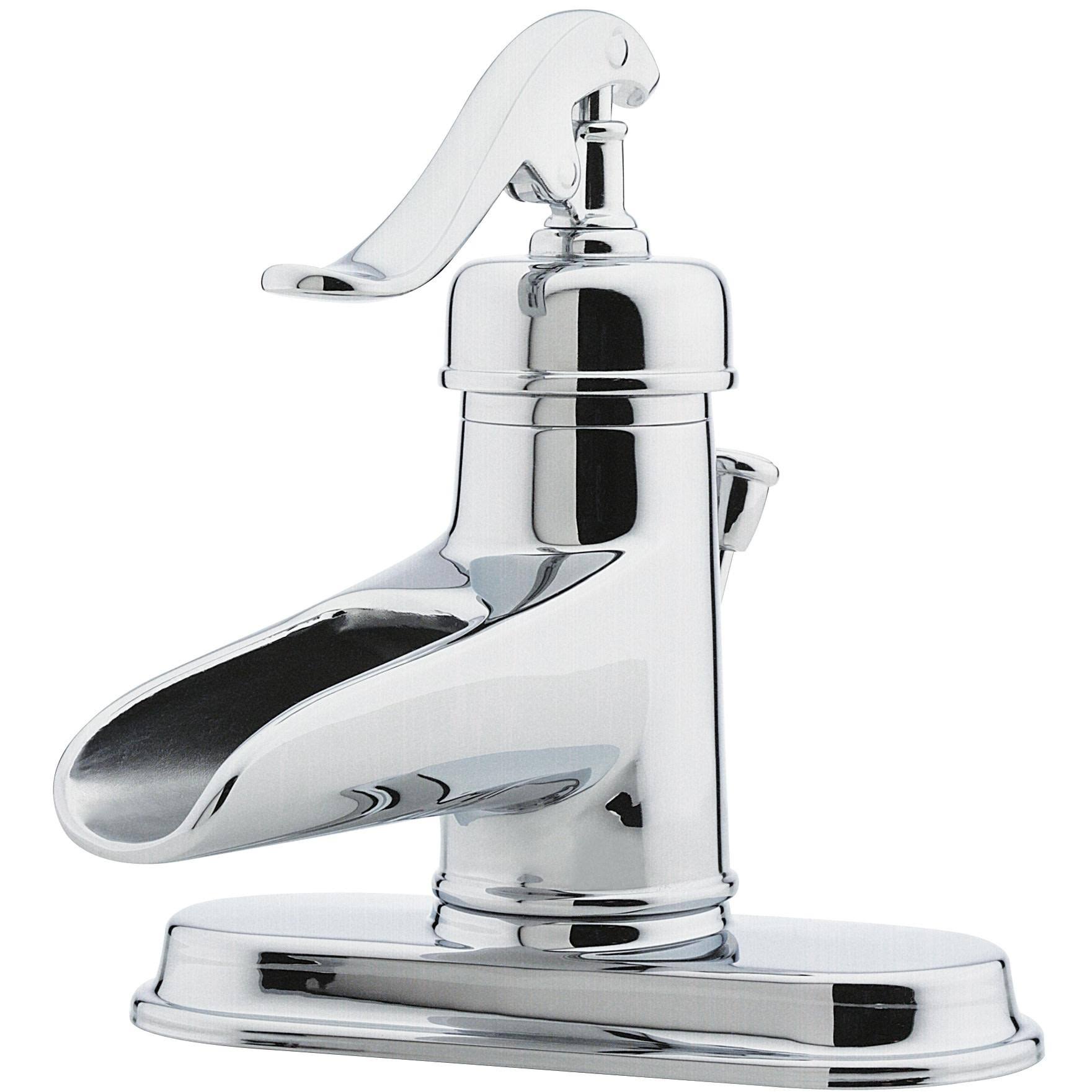 Pfister Ashfield Single-Handle Bathroom Faucet in Polished Chrome LG42-YP0C