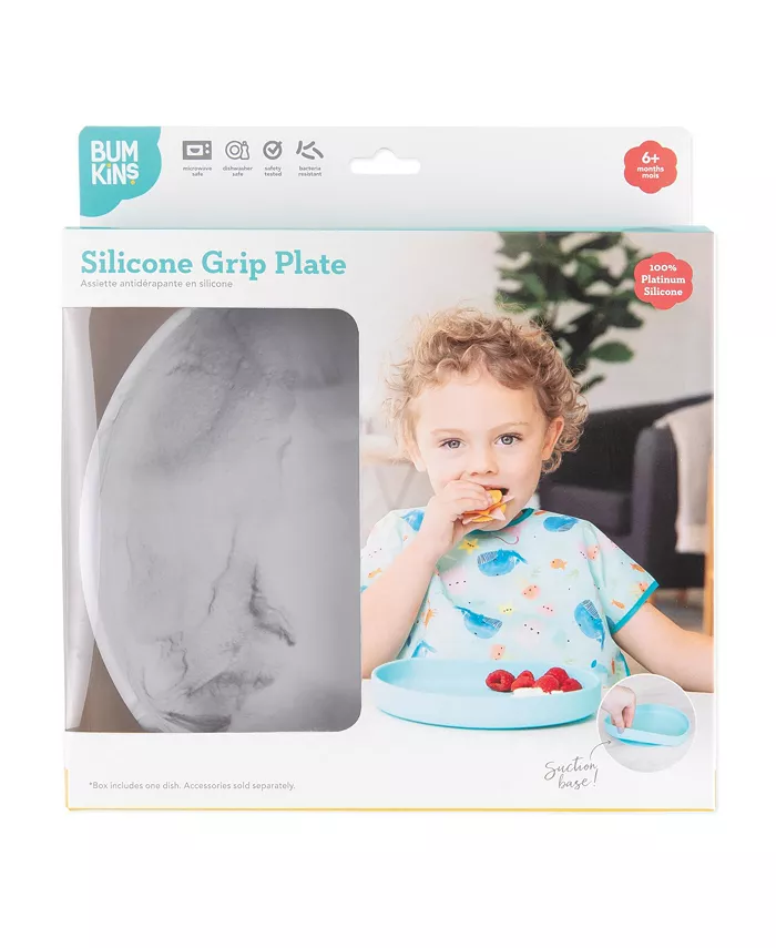 Bumkins Baby Boys and Girls Silicone Grip Plate
