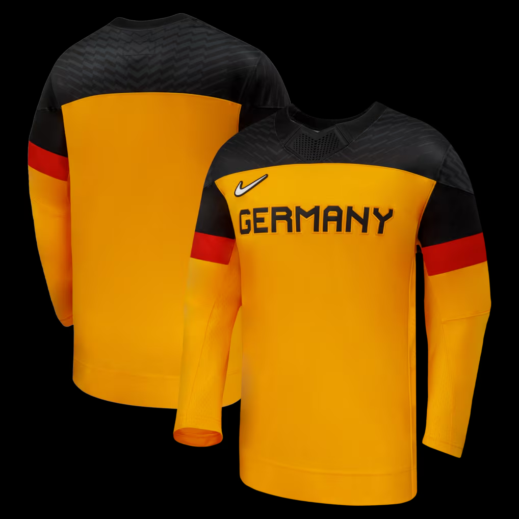 Men's Germany Hockey Gold 2026 Winter Olympics Blank Jersey