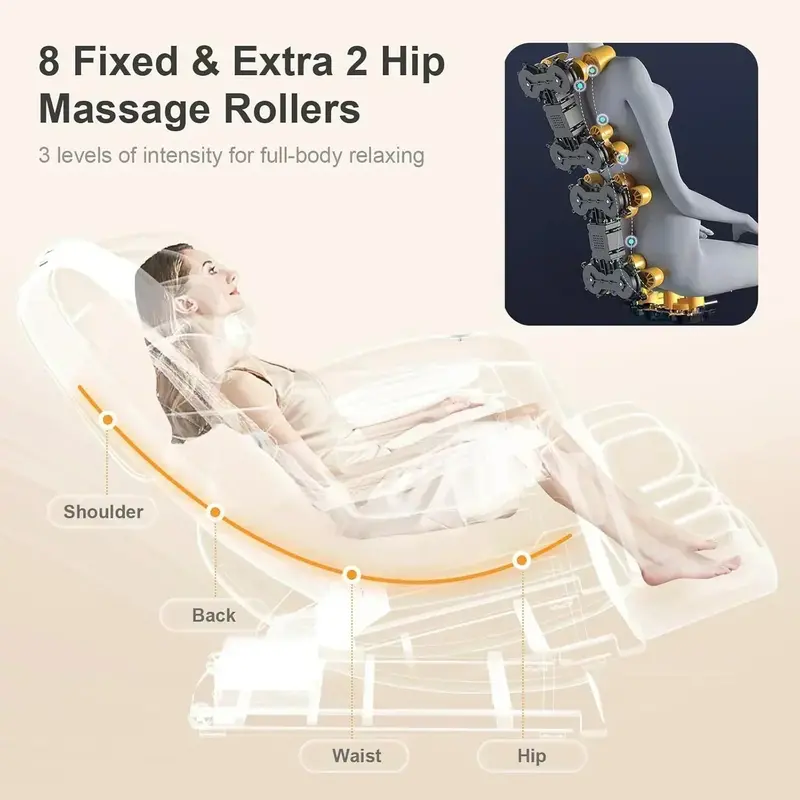 Zero Gravity Full-Body Massage Chair – 10-Point Roller System & Heated Foot Therapy