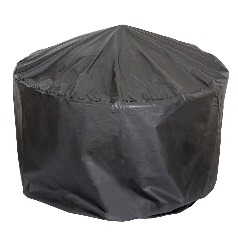 Pure Garden - Fire Pit Set, Wood Burning Pit - Includes Spark Screen and Log Poker, 32” Round Metal Firepit - Black/Copper