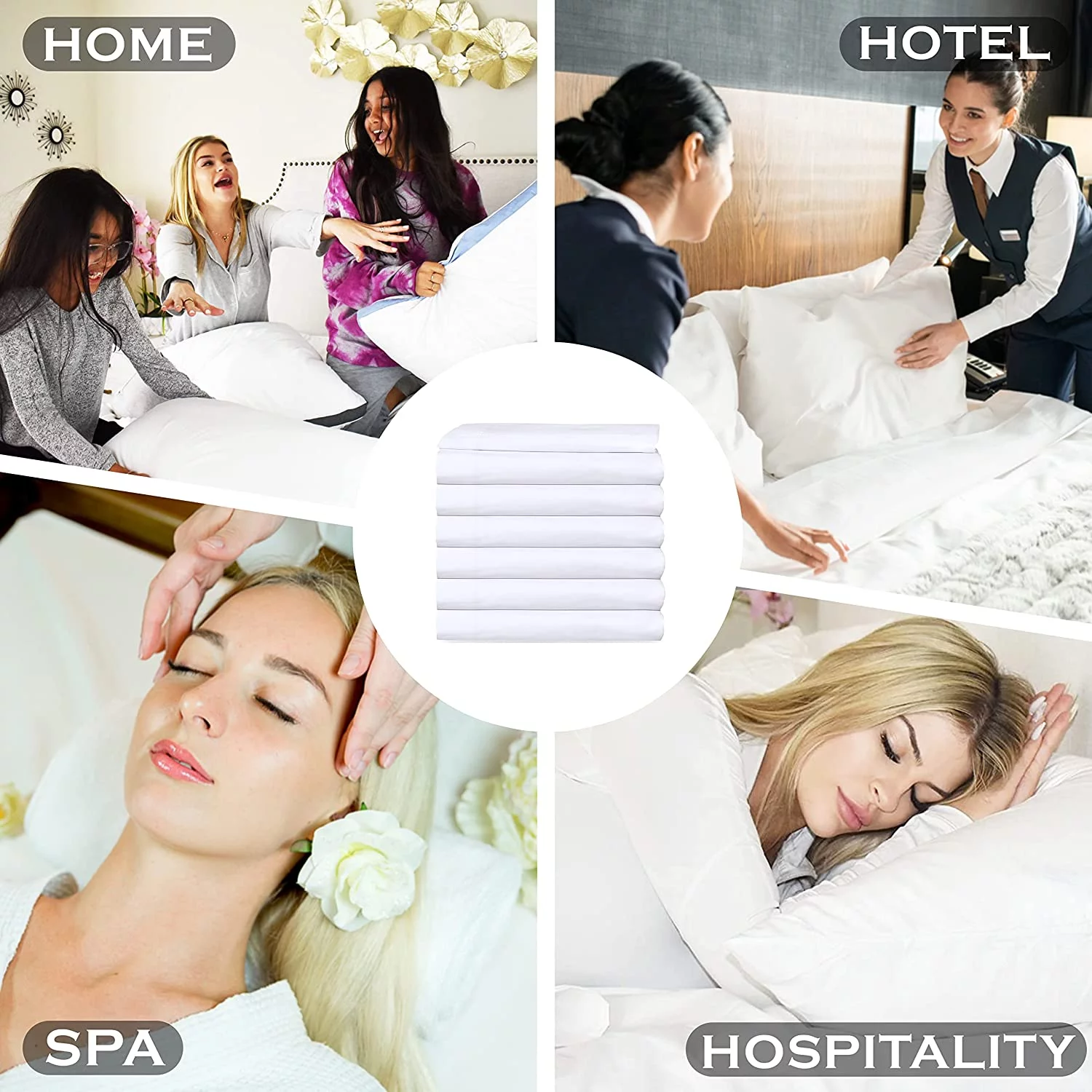 GOLD TEXTILES Twin Flat Sheet 66X108 inches Pack of 24 Bright White T-200 Percale Cotton Rich Hotel Linen Extra Soft
