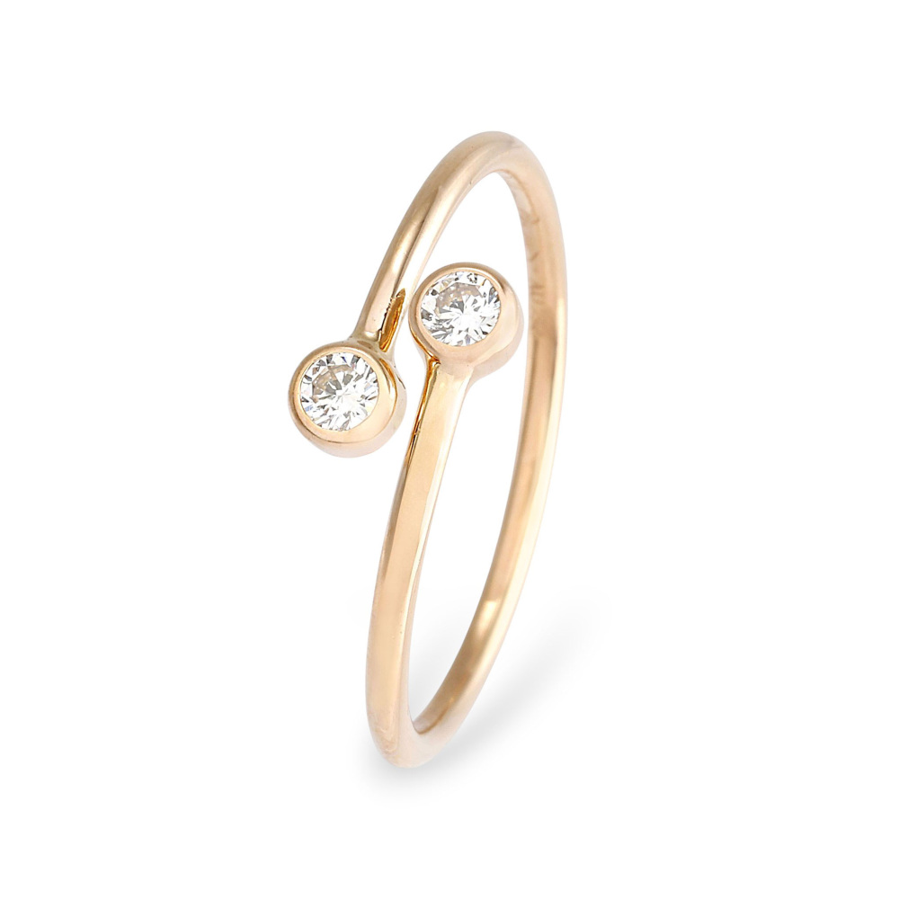 Tiffany & Co. Elsa Peretti Ring 18K Rose Gold Diamond 60152548