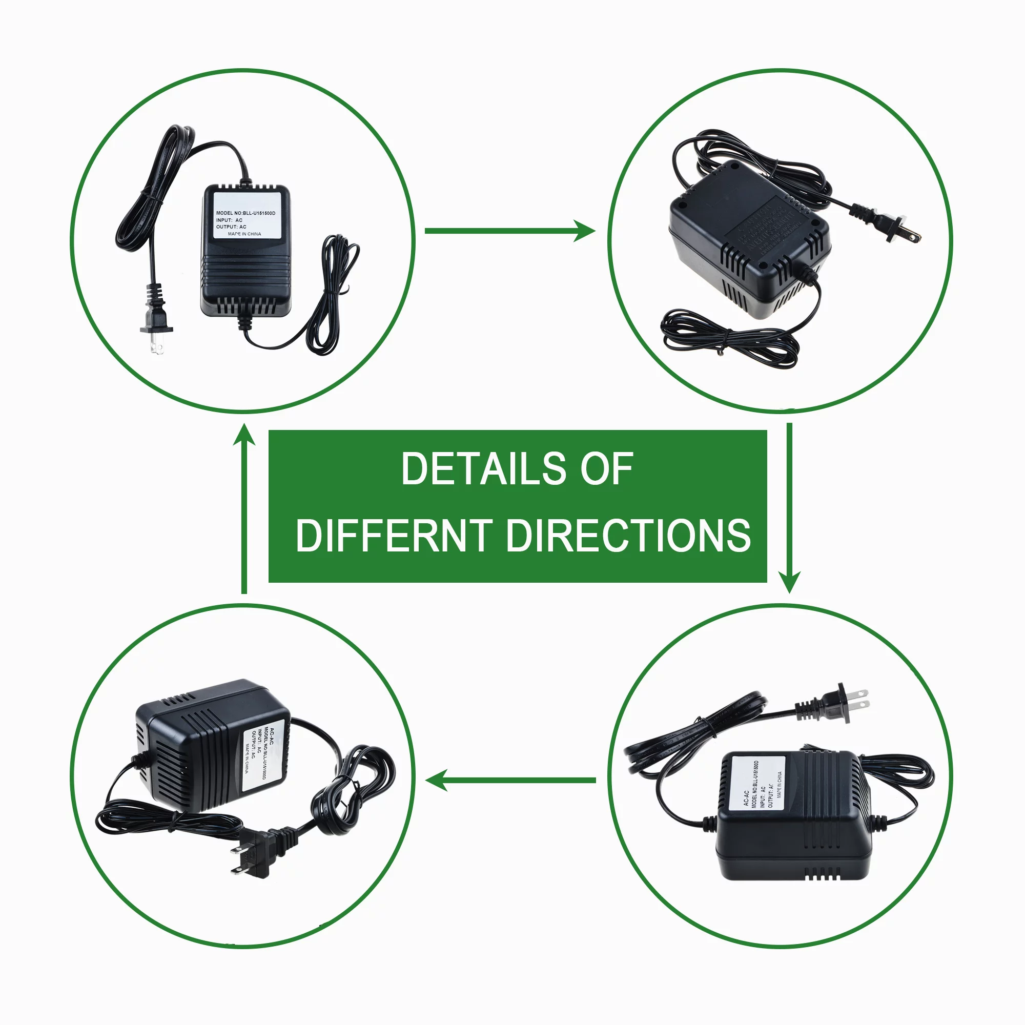KONKIN BOO Compatible AC / DC Adapter Replacement for DOD GS30 Digital Multi-Effect Guitar System Pedal 9V - 10 VAC Power Supply Cord Cable Charger Mains PSU