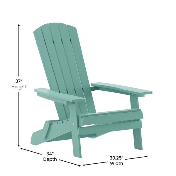 AllWeather Poly Resin Folding Adirondack Chair