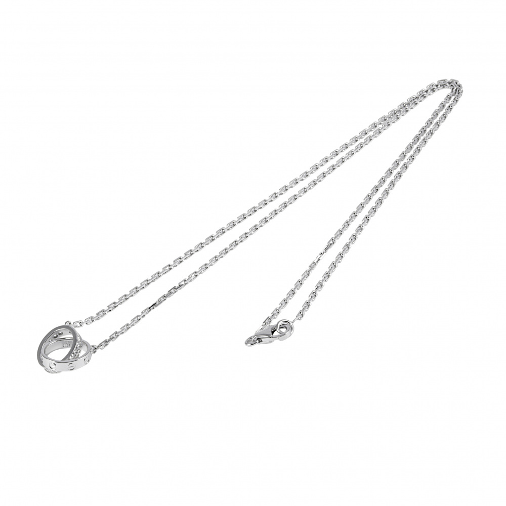 Cartier Love Necklace 18K White Gold Diamond B7013700