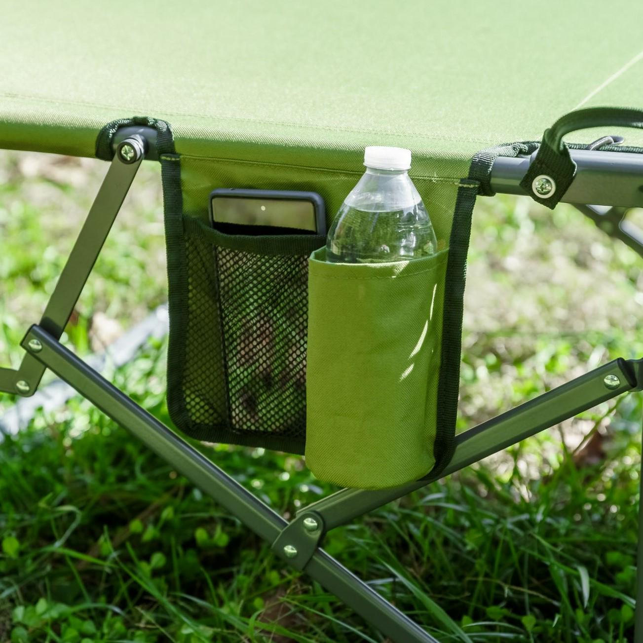 Ozark Trail Adult Quick Fold Speedy Camp Cot, Green, 79 x 33 x 16