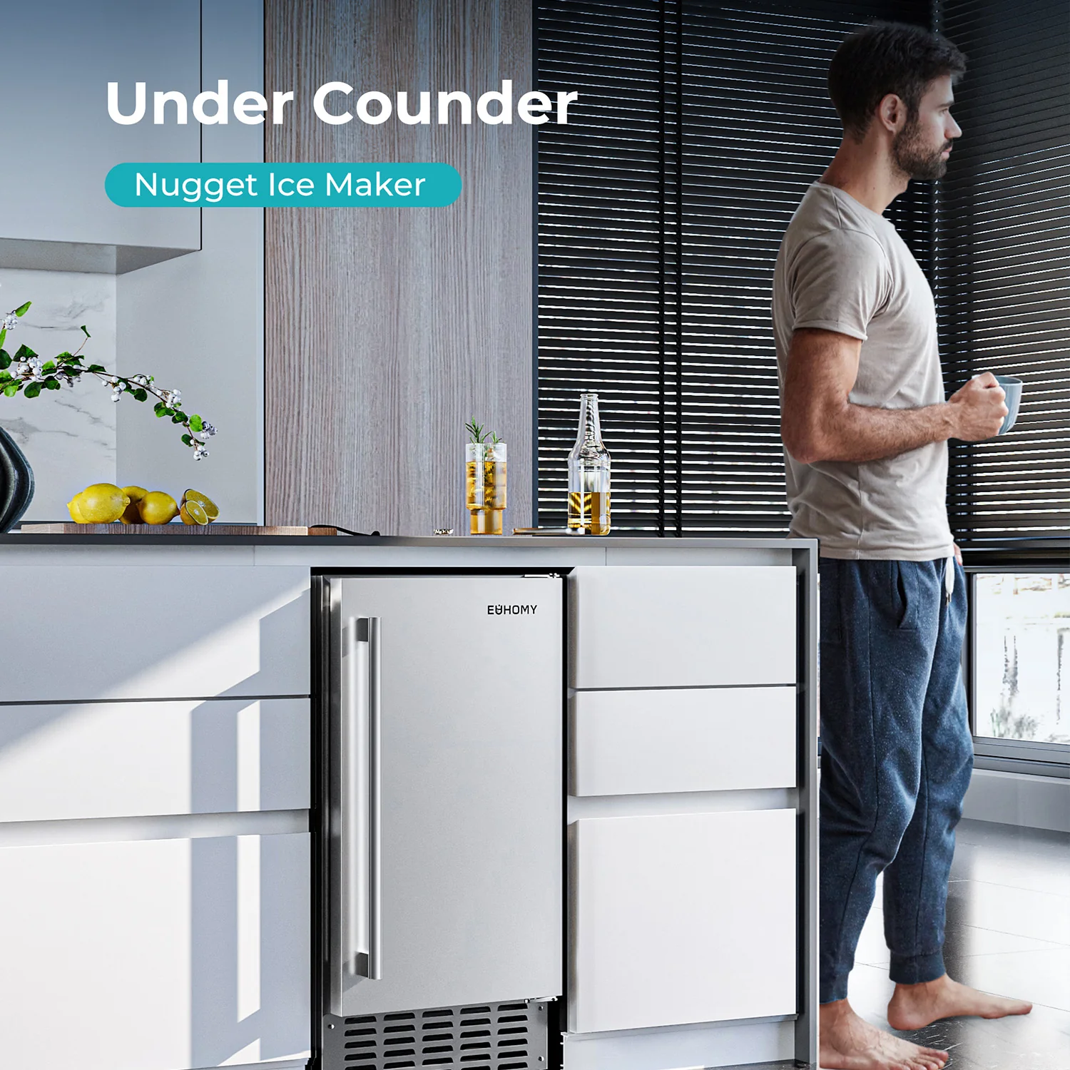 Commercial Under Counter Nugget Ice Maker Machine
