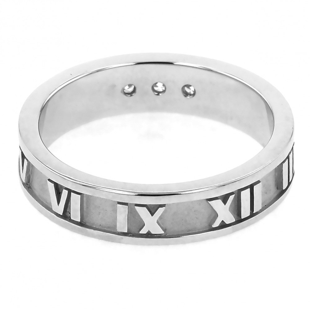 Tiffany & Co. Atlas 3PD Diamond Ring 18K White Gold