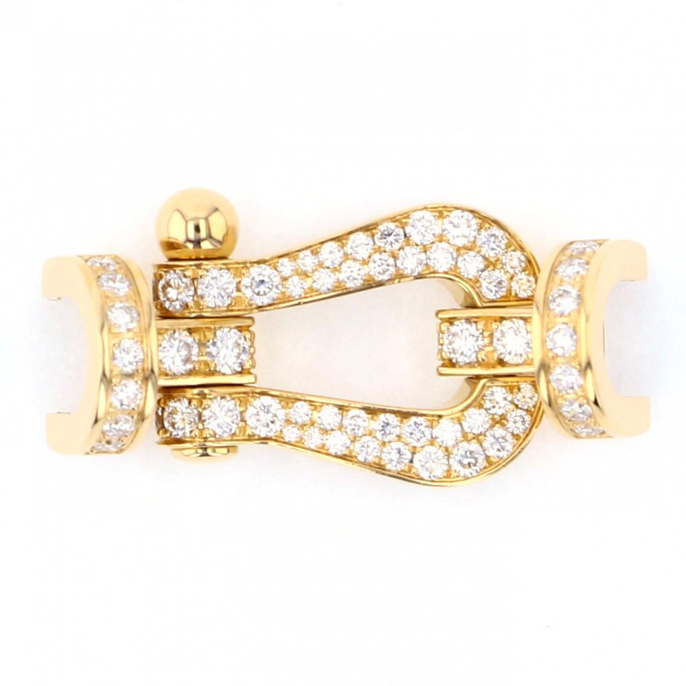 FRED Force 10 Lm Full Diamond Bracelet 18K Yellow Gold