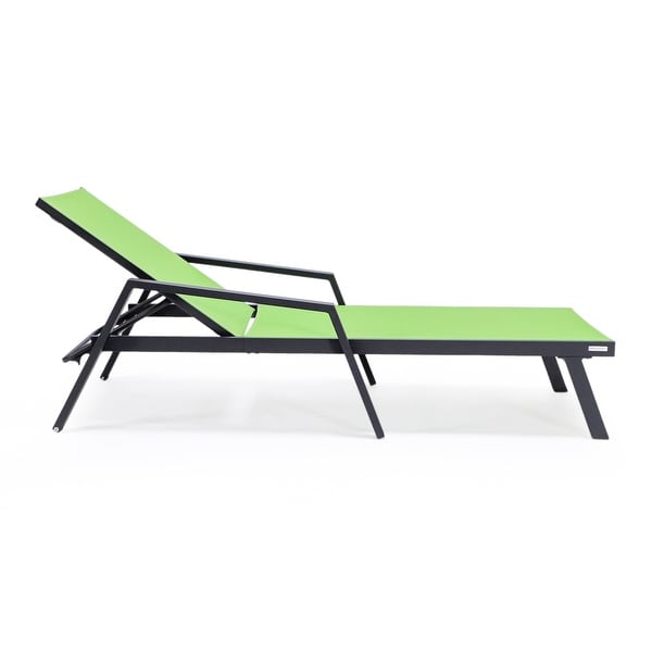 Aluminum Beach Pool Sun Lounge Chair Sling Mesh Fabric With Arms,Stackable Chaise Lounger (Set of 2)
