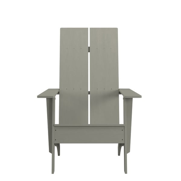 Modern Dual Slat Back Adirondack Style Patio Chair