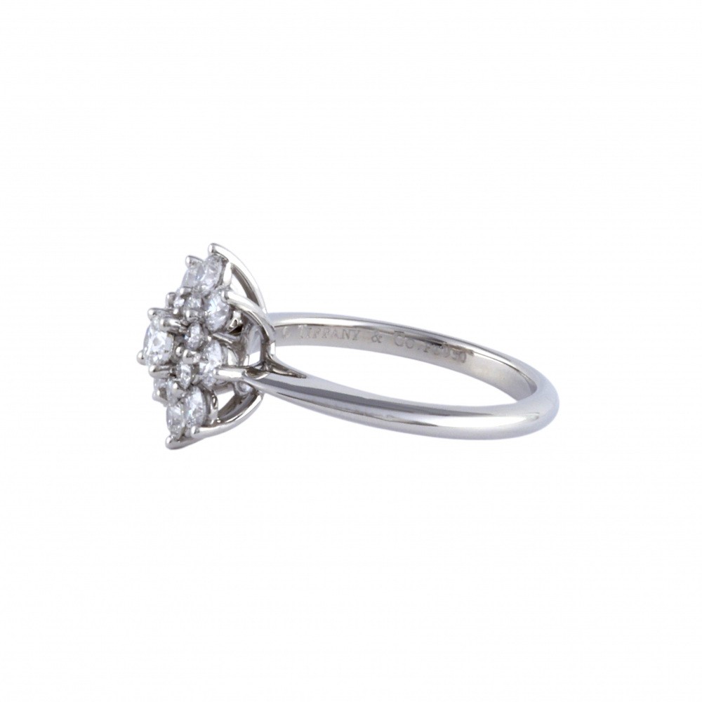 Tiffany & Co. Tiffany Enchant Flower PT950 Ring Platinum Diamond