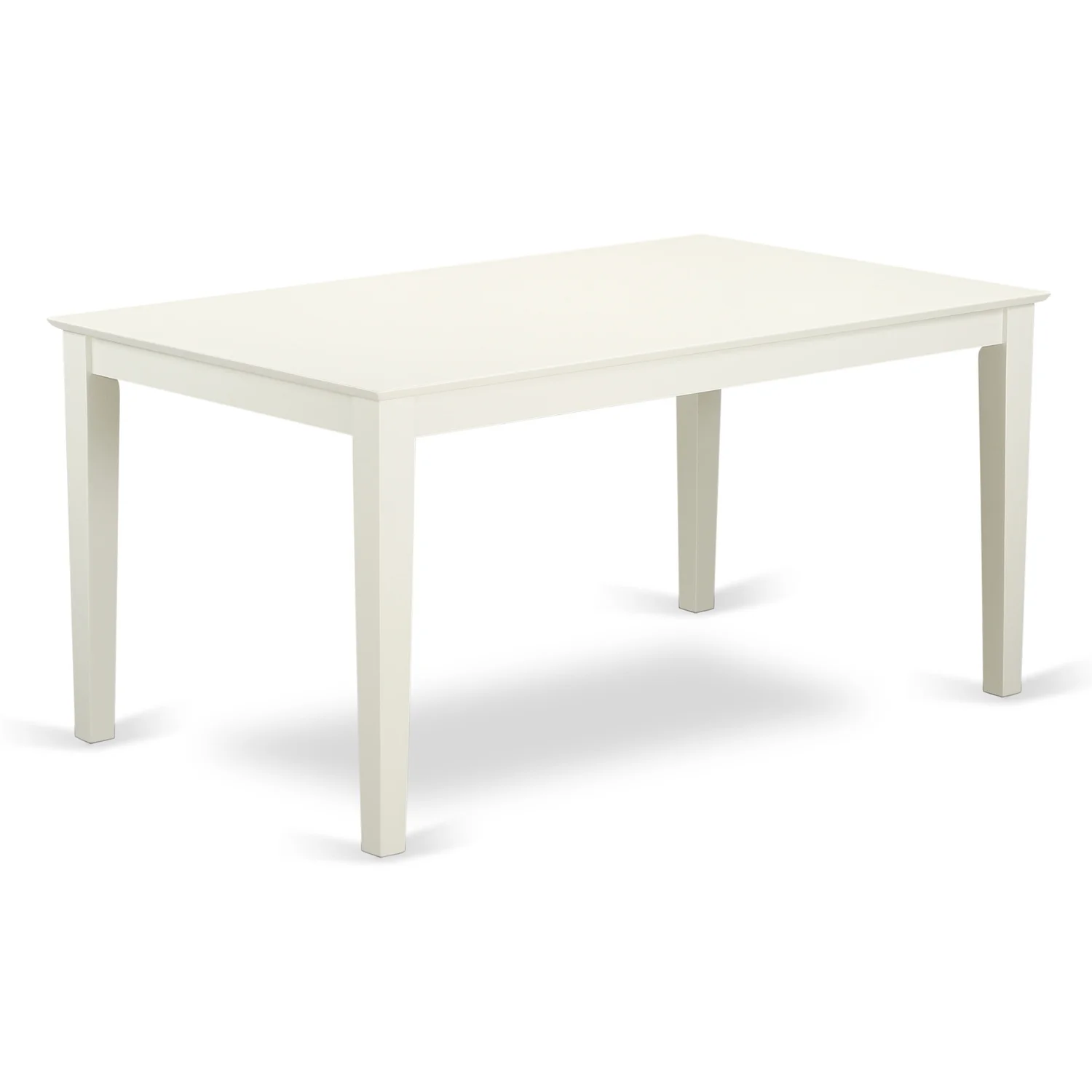 HomeStock Victorian Elegance 6 Piece Dining Table Set For 6-Dining Room Table And 4 Wood Seat Chairs And 1 Benches In Linen White