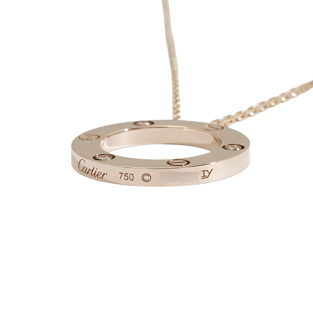 Cartier Love Necklace 18K Rose Gold Diamond B7014700