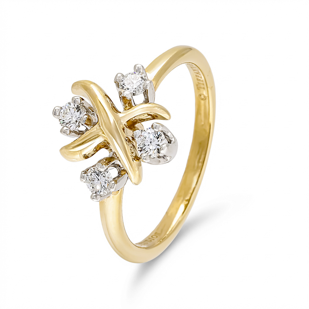 Tiffany & Co. Jean Schlumberger Rin Ring Platinum & 18K Yellow Gold Diamond
