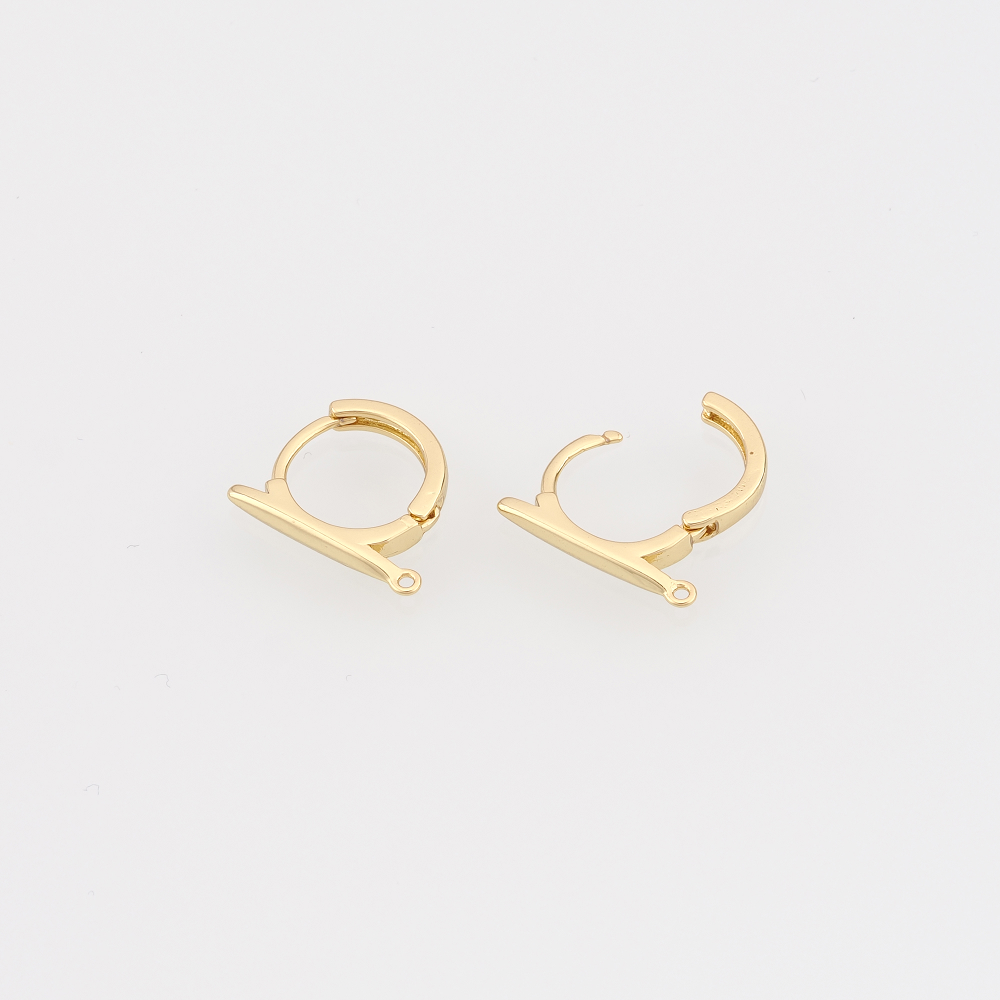 18K Gold Filled Round Hoop Earrings,Gold Hoops,Dainty Hoops Huggie,DIY Jewelry Making Supply