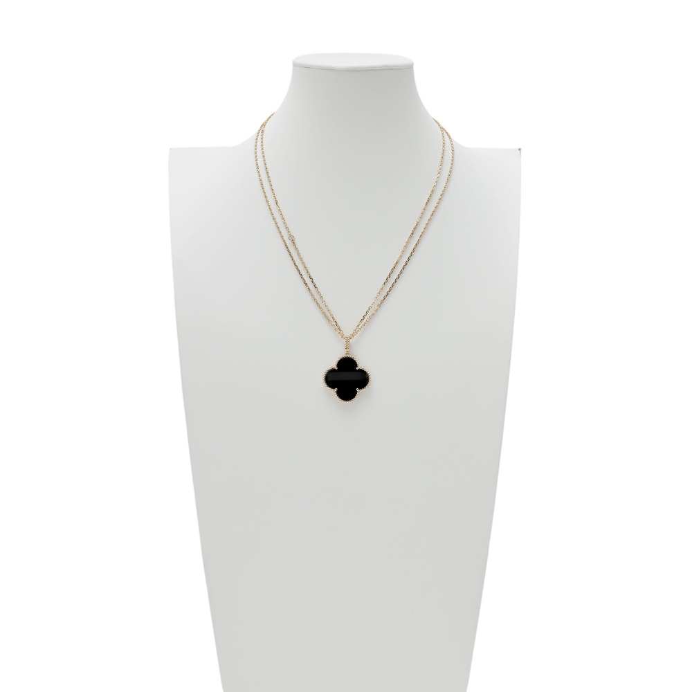 Van Cleef & Arpels Magic Alhambra Necklace 1 Motif 18K Yellow Gold Onyx VCARO49M00