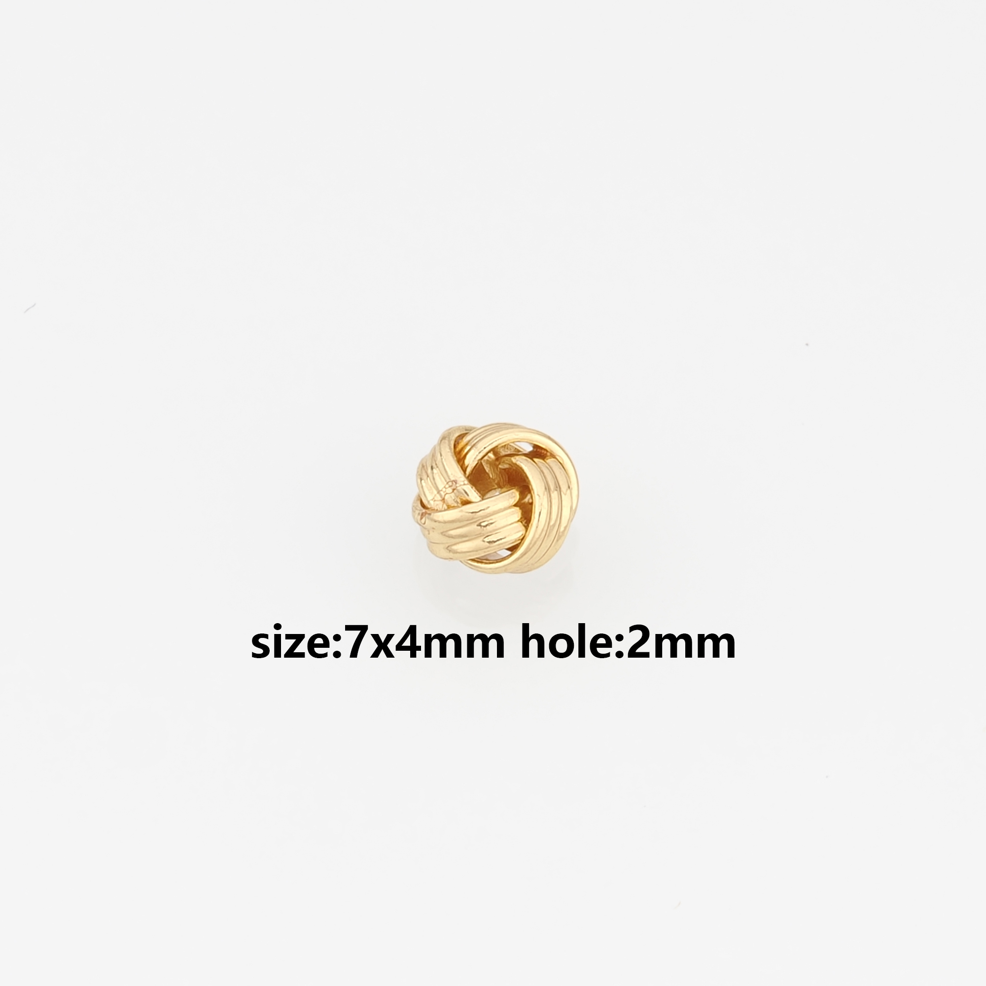 18K Gold Filled Spiral Beads,Twist Bead,Gold Knot Spacer Beads,DIY Jewelry Making Supply