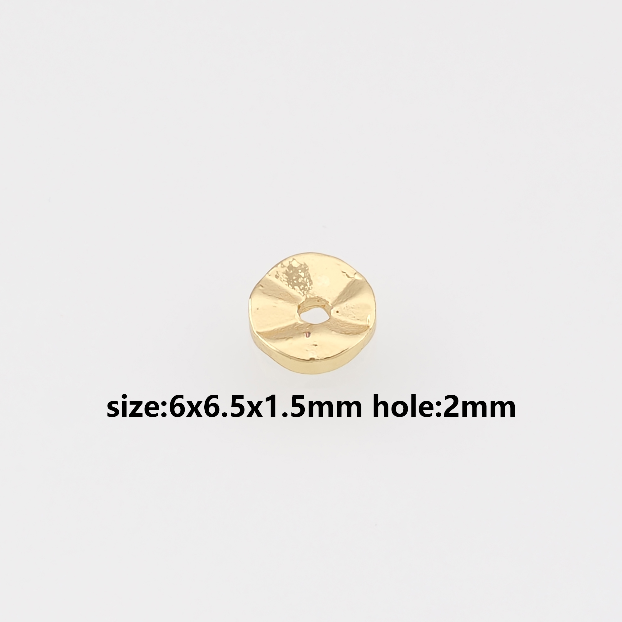 50Pcs 18K Gold Filled Geometric Spacer Beads,Geometric Bead for Bracelet Jewelry Necklace Making Supply