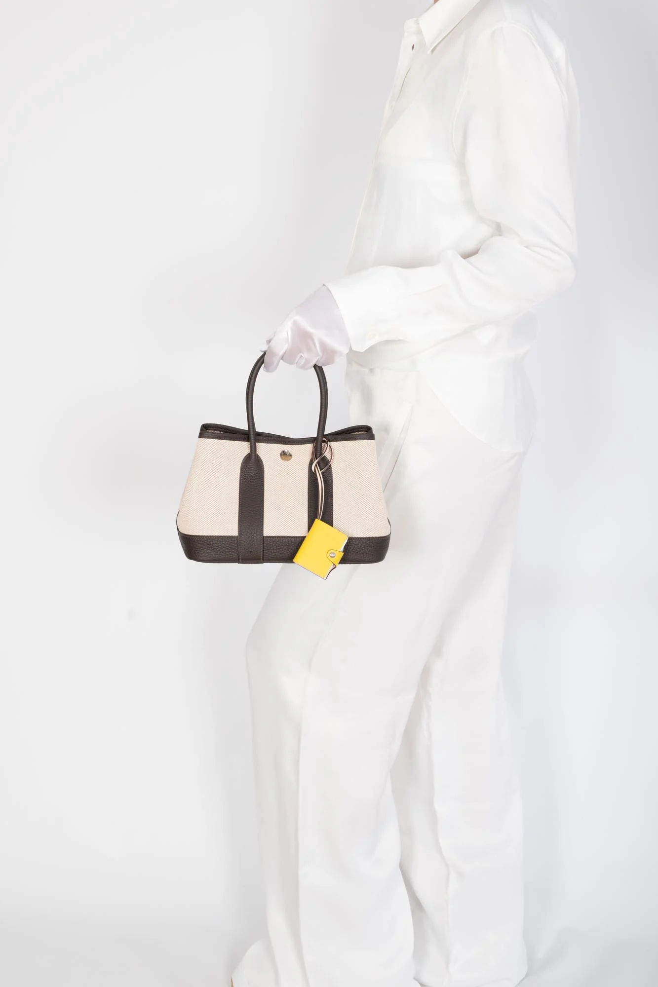 Hermès Garden Party Micro (TTPM) Toile H Viking & Ébène Negonda Palladium Hardware