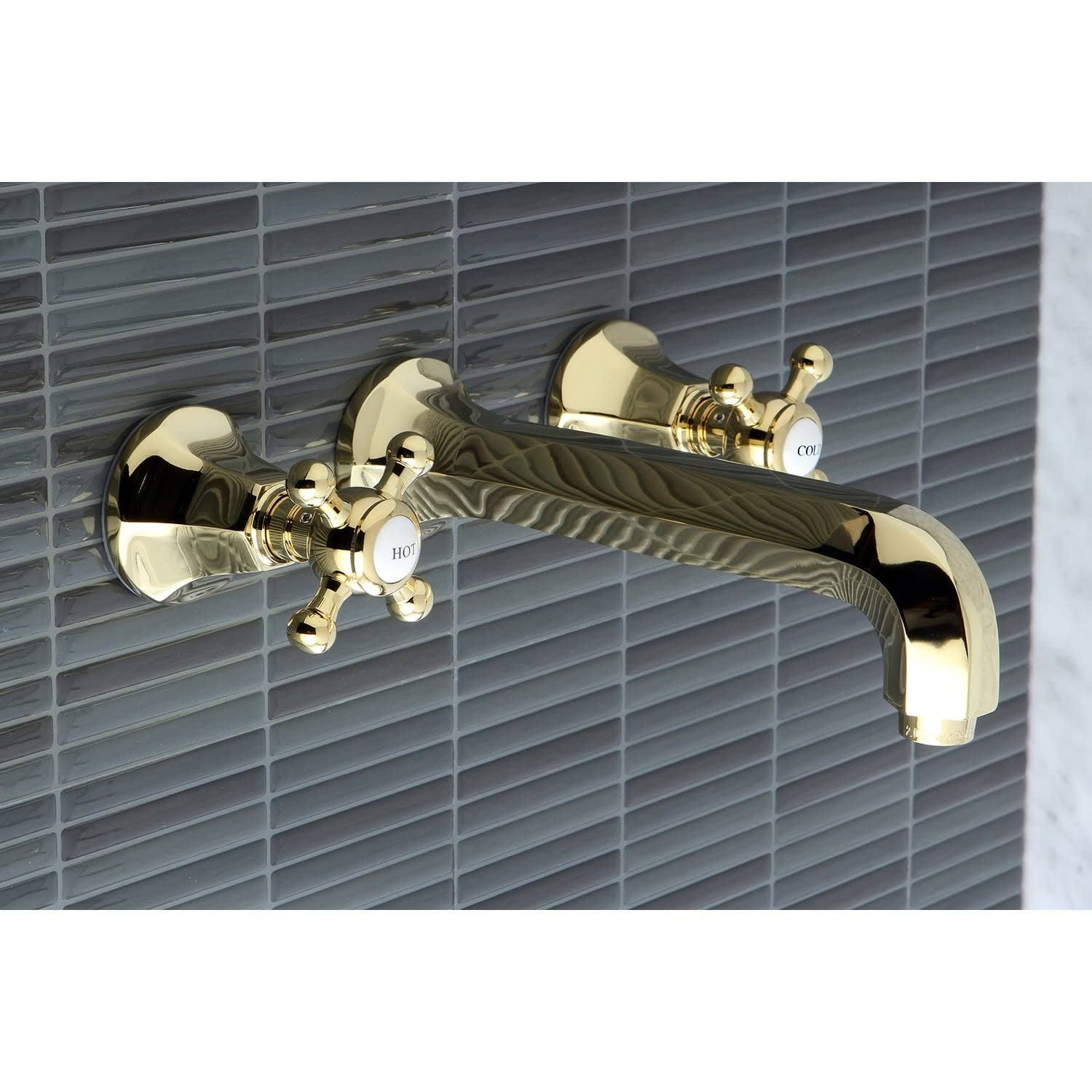 Kingston Brass KS4025BX Metropolitan 2-Handle Wall Mount Tub Faucet, Oil Rubbed Bronze