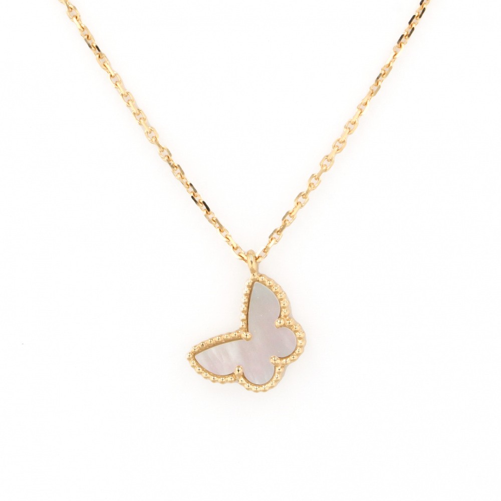 Van Cleef & Arpels Sweet Alhambra Necklace 18K Yellow Gold Shell