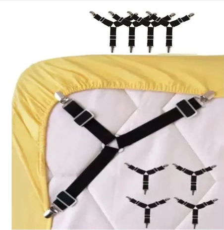4Pcs/Set Bed Sheet Clip Holder Triangle Bed Sheet Elastic Mattress Holder Fastener Grippers Clips