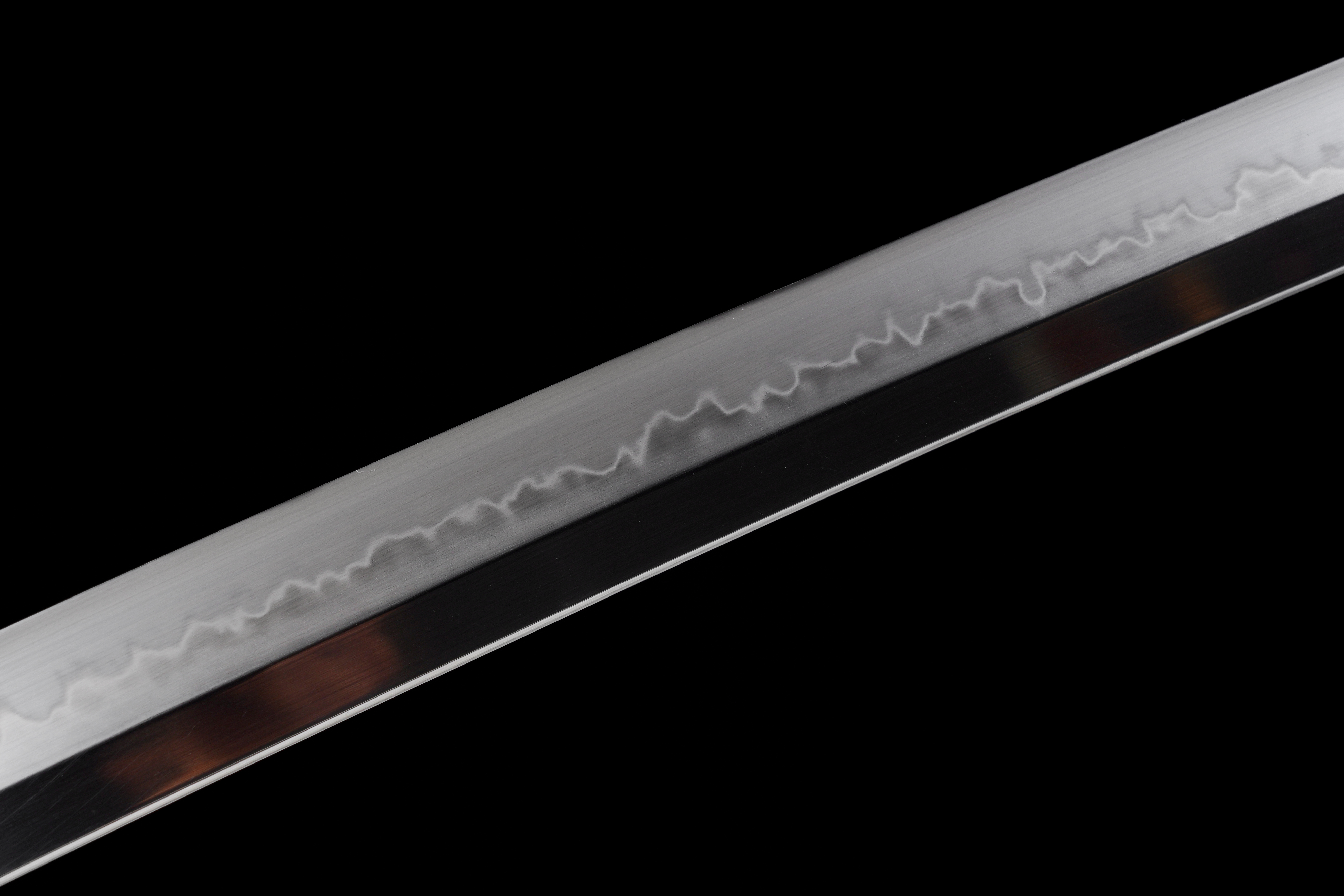Handmade Katana T10 Steel Clay Tempered Choji Hamon Crane Tsuba Full Tang