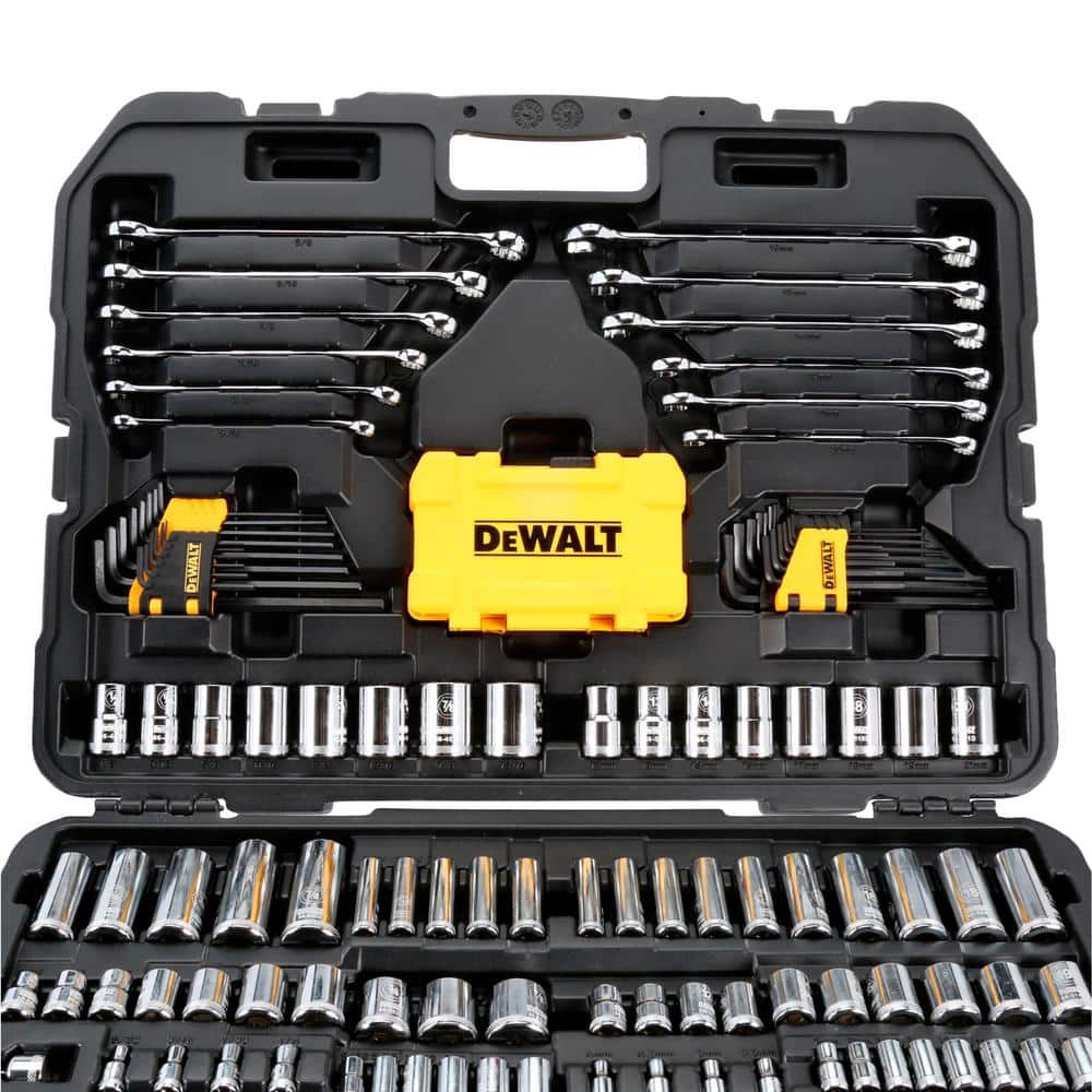 DEWALT 1/4 in., 3/8 in. and 1?2 in. Drive Polished Chrome Mechanics Tool Set (168-Piece) DWMT73803