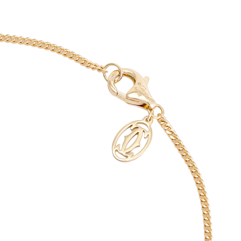 Cartier Trinity Cushion Semi-pavé Necklace Tri-Gold Diamond N7424481