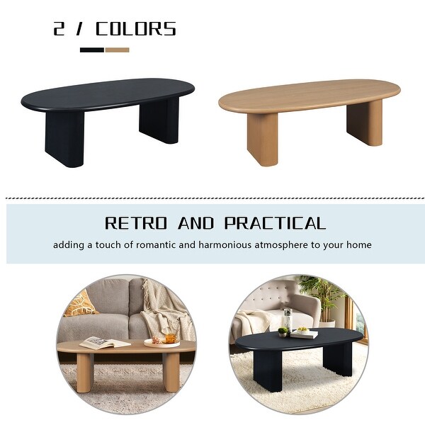 Roomfitters 51'' Tapered Tabletop Coffee Table,Natural Wood