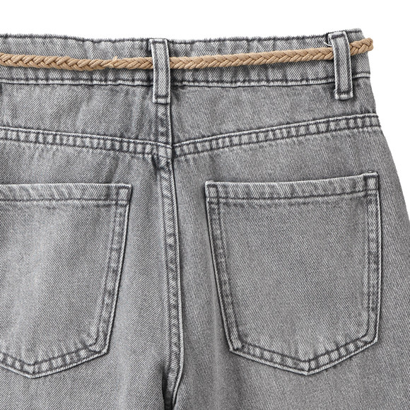Yigga Mädchen Wide-Leg-Jeans mit Gürtel