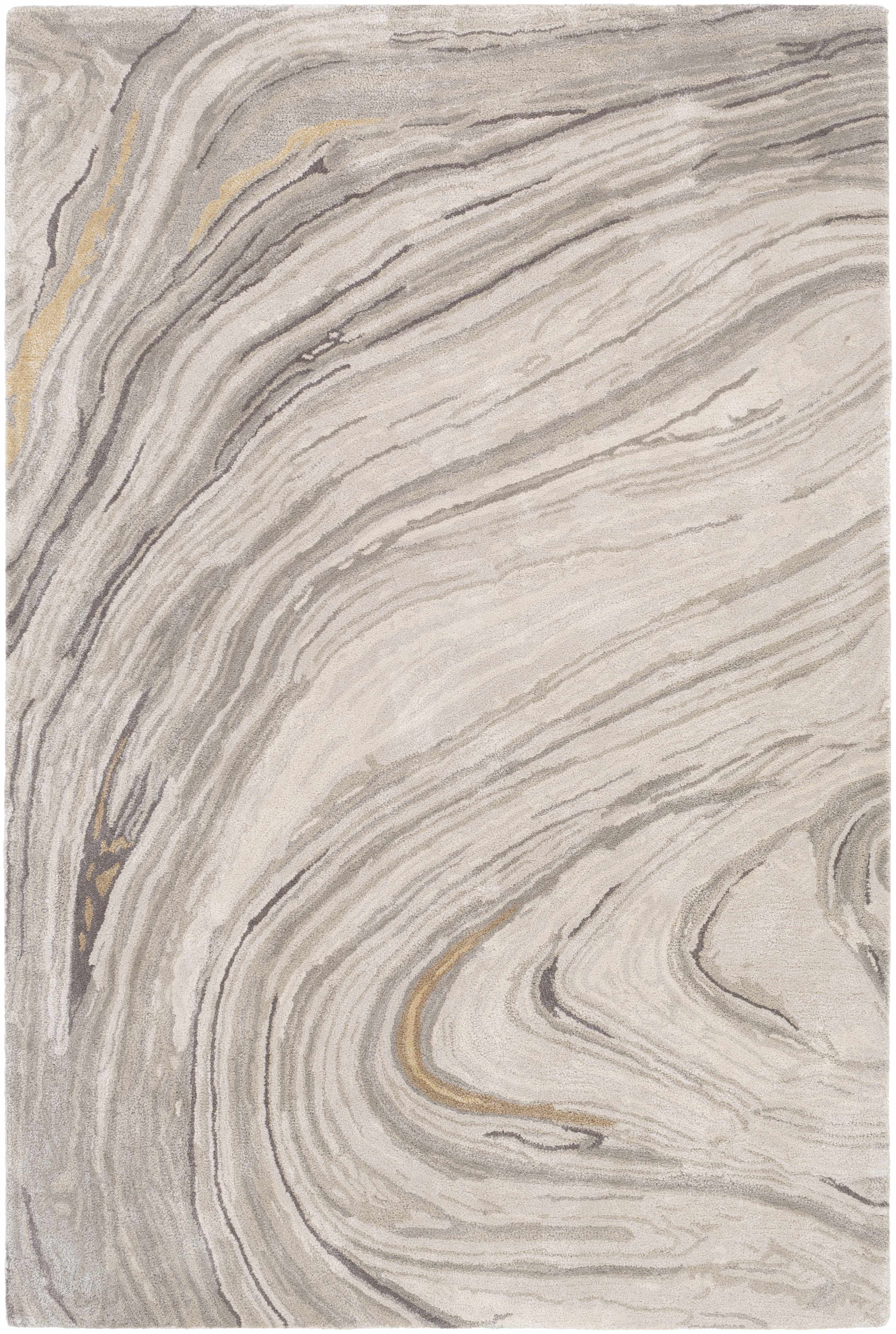 Hauteloom Berino Living Room, Bedroom Area Rug - Modern - Gray, Brown - 6'-Round