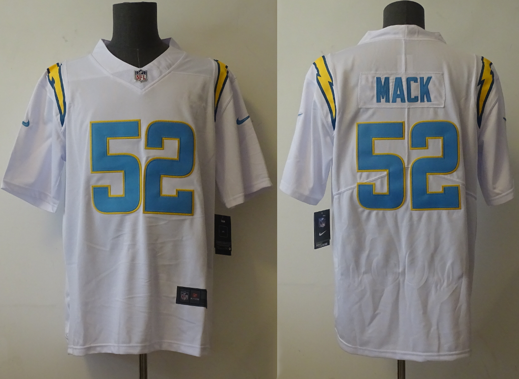 Men's Los Angeles Chargers Khalil Mack #52 White Game Jersey