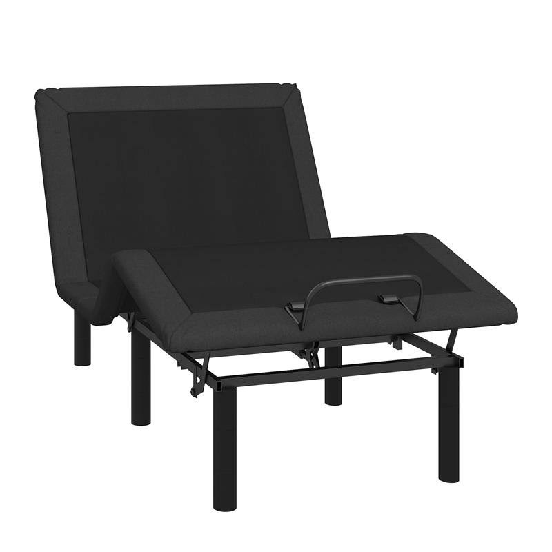 Pemberly Row Metal Twin XL Wireless Adjustable Bed Base in Dark Gray/Black - PR-4753-2111504