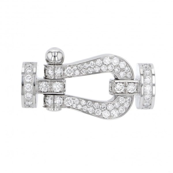 FRED Force 10 Lm Full Pave Accessory 18K White Gold Diamond