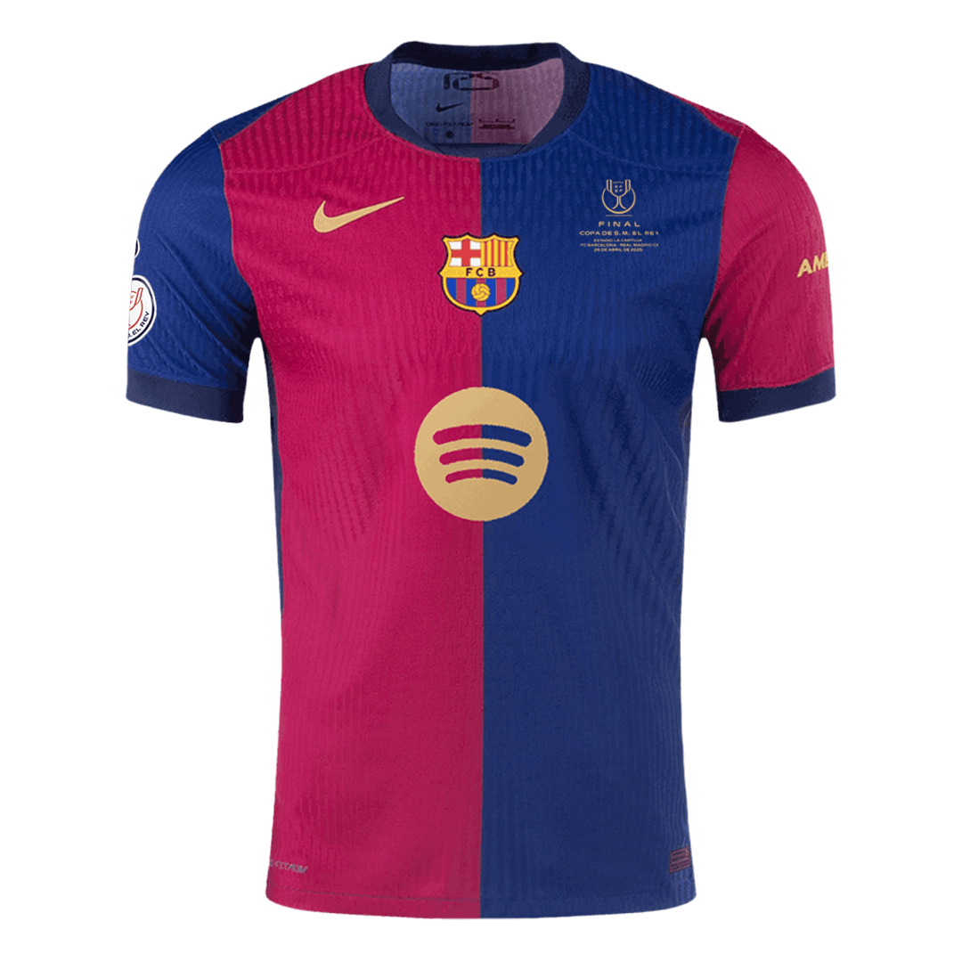 Barcelona Home Player Version Jersey - Copa del Rey Final