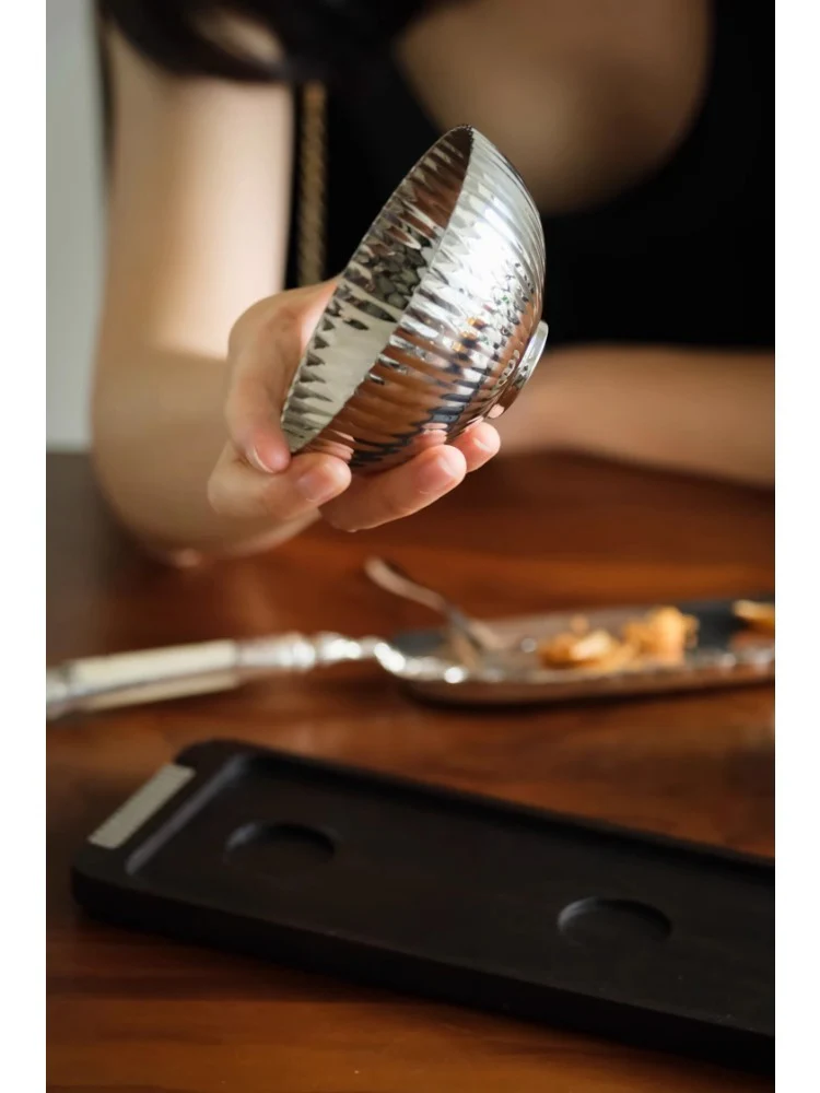 DC137 - High-end line/gift box TIff@ny silver egg walnut nut tray tea tray table ornament housewarming