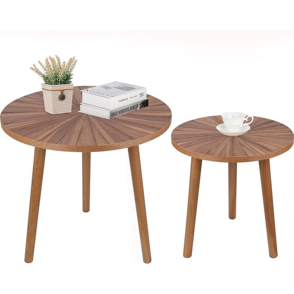 Mid Century Modern Coffee Table,Farmhouse Coffee Table,Set of 2