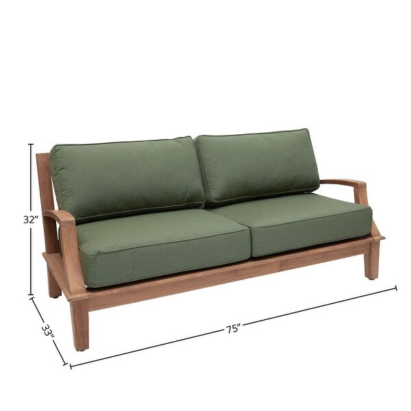 Eliane Teak Sofa with Sunbrella Cushion