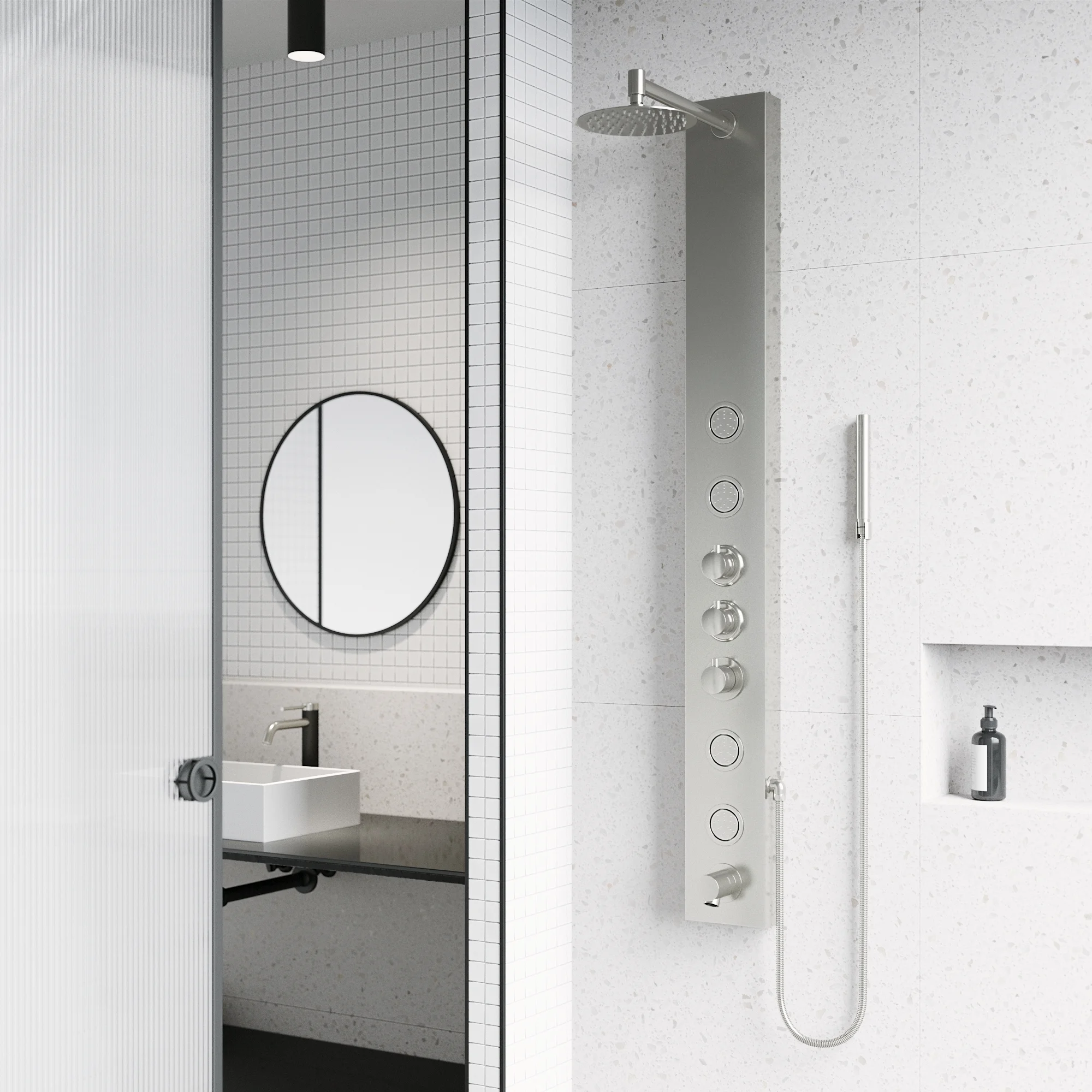 Vigo Vg08022 Bowery Thermostatic Shower Panel - Stainless Steel