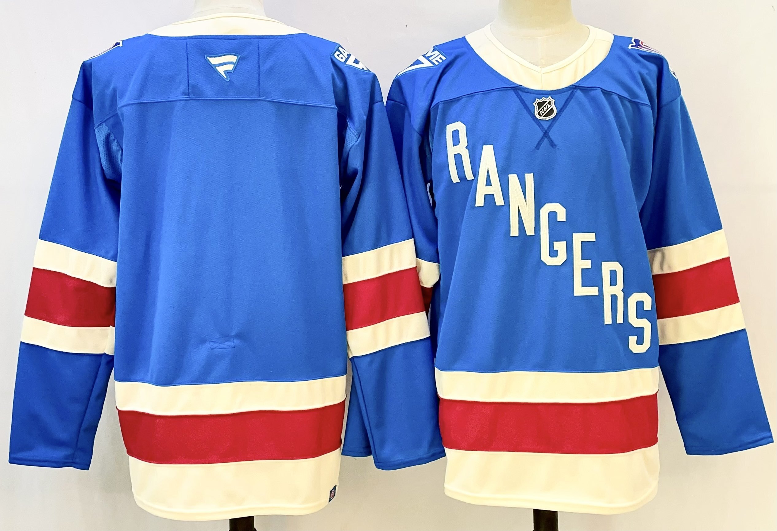 Men's New York Rangers Fanatics Blue Centennial Premium Blank Jersey