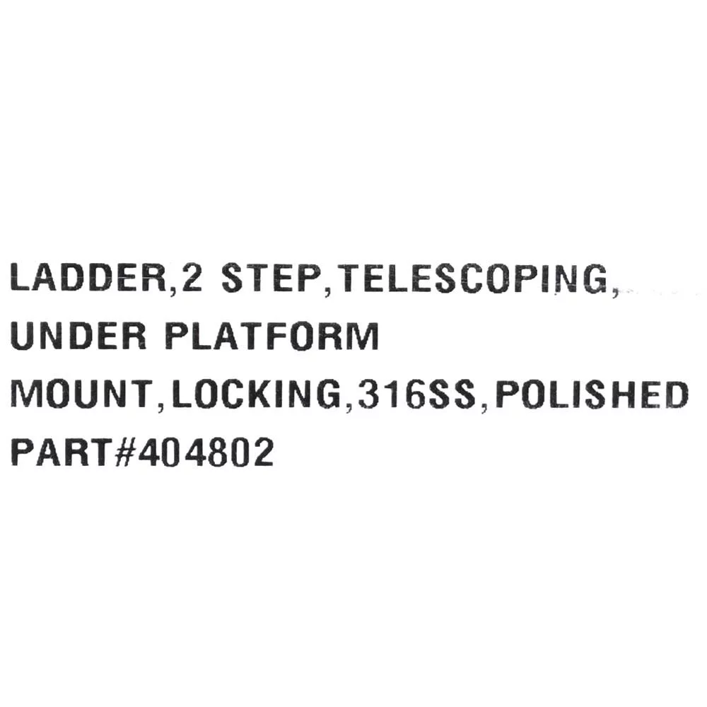 Cobalt Boat Telescoping Ladder 404802 | 2 Step Stainless Under Mount