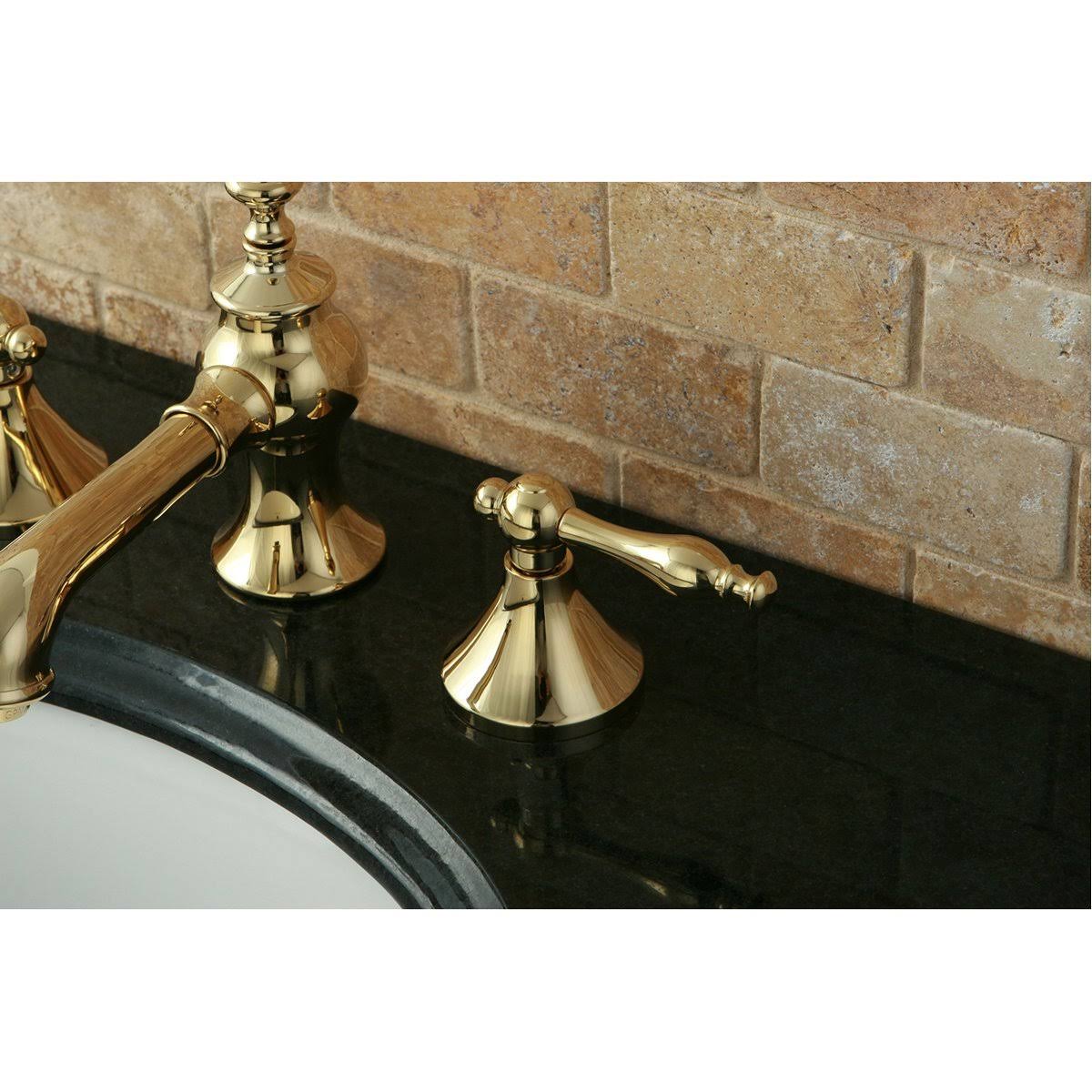 Kingston Brass Kc7061nl 8x22 Widespread Bathroom Faucet, Polished Chrome