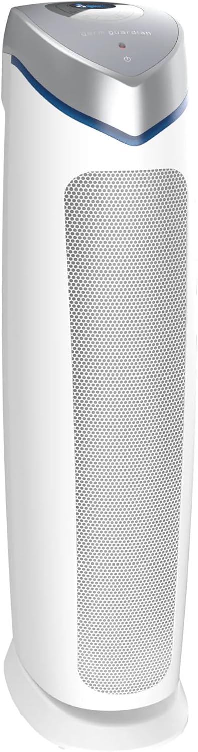 GermGuardian 5-In-1 HEPA Air Purifier for Home, Large Rooms Up To 915 Sq. Ft. with HEPA Pet Air Filter, UV-C Light & Odor Reduction, AC5250PT, 28