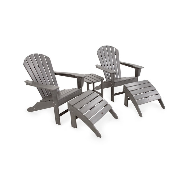 POLYWOOD South Beach Adirondack Chair 5Piece Set,White